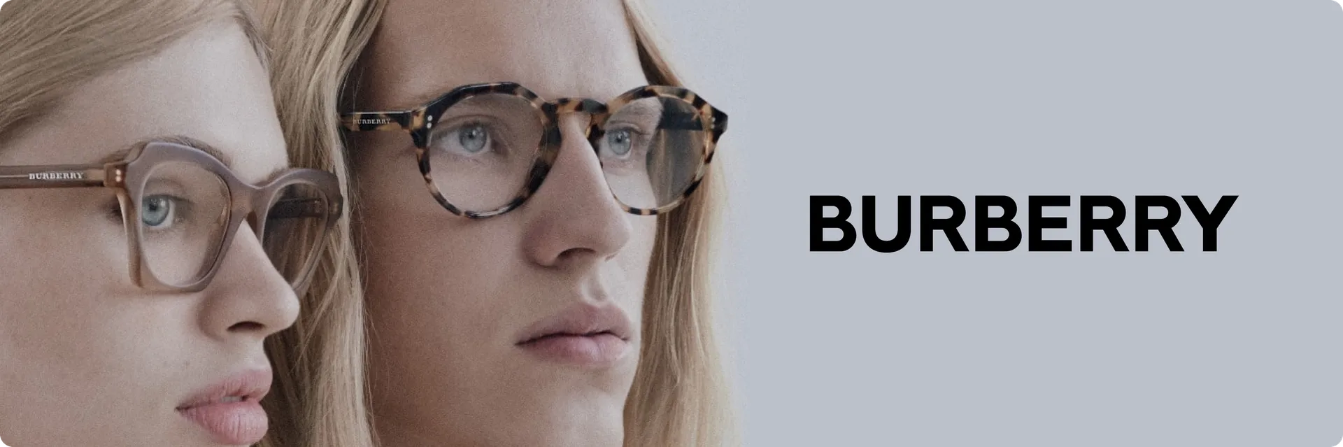 Burberry eyeglasses campaign banner
