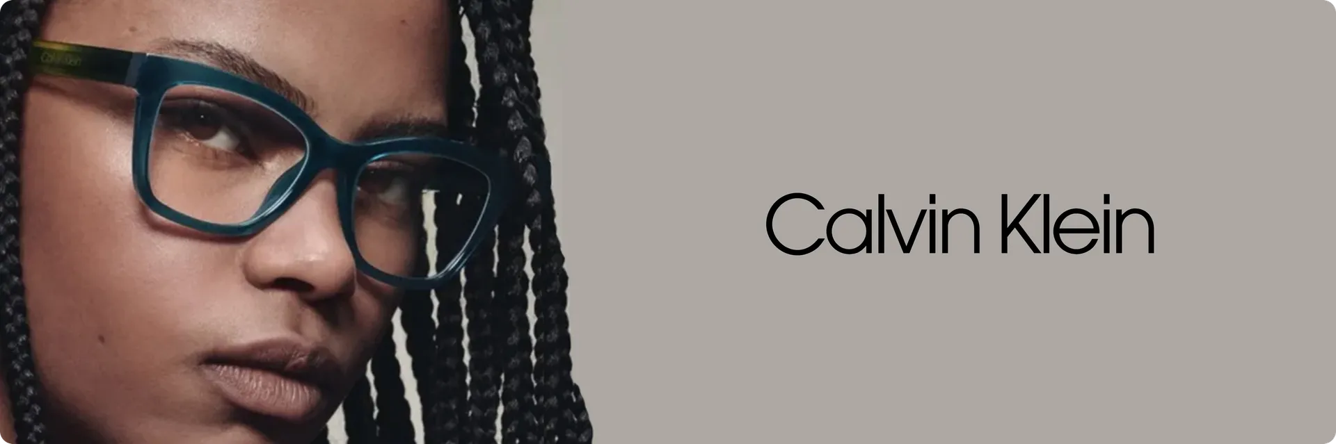 Calvin Klein eyeglasses campaign banner