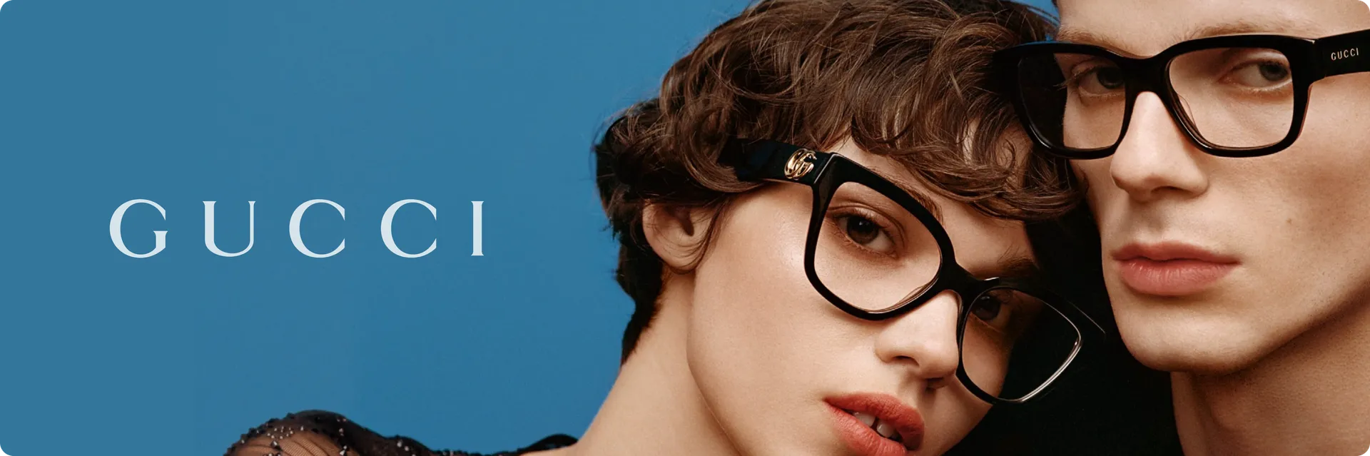 Gucci eyeglasses campaign banner