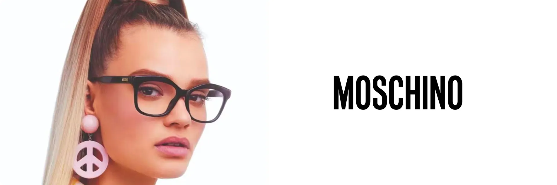 Moschino eyeglasses campaign banner