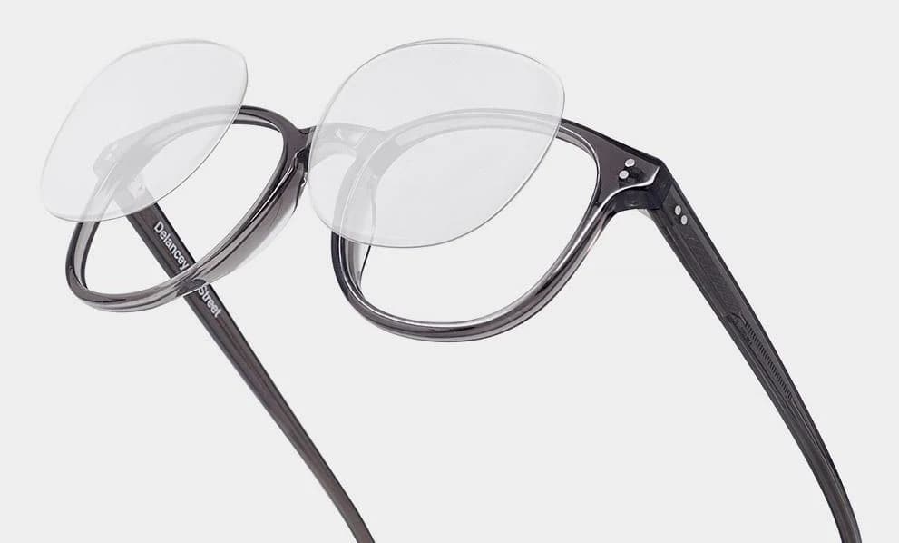 New lenses being fitted into a pair of eyeglasses