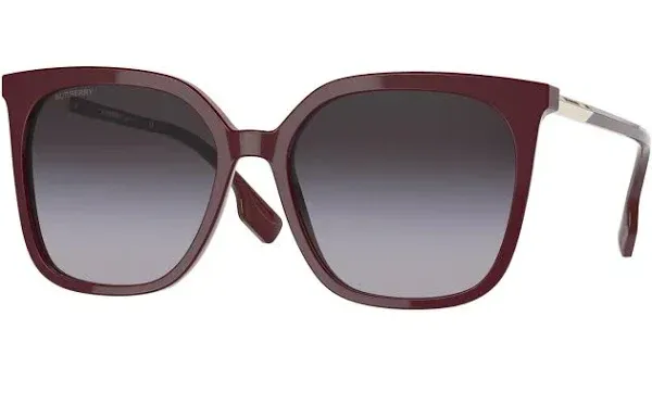 Burberry BE4347 34038G Sunglasses Burgundy Red 56mm Women