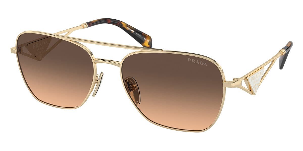 Prada SPRA50 ZVN50C Sunglasses Gold 59mm Unisex