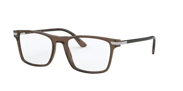 Prada PR01WV 01A1O1 Eyeglasses Transparent Brown 54mm Men